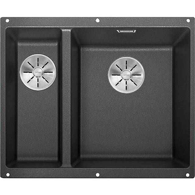 BLANCO Subline 340/160-U Undermounted 1.5 Bowl Composite Granite Kitchen Sink with Right Hand Bowl