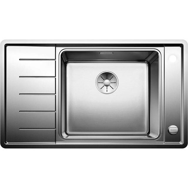 BLANCO Andano XL 6 S-IF Compact Inset Kitchen Sink with Single Right Hand Bowl, Stainless Steel