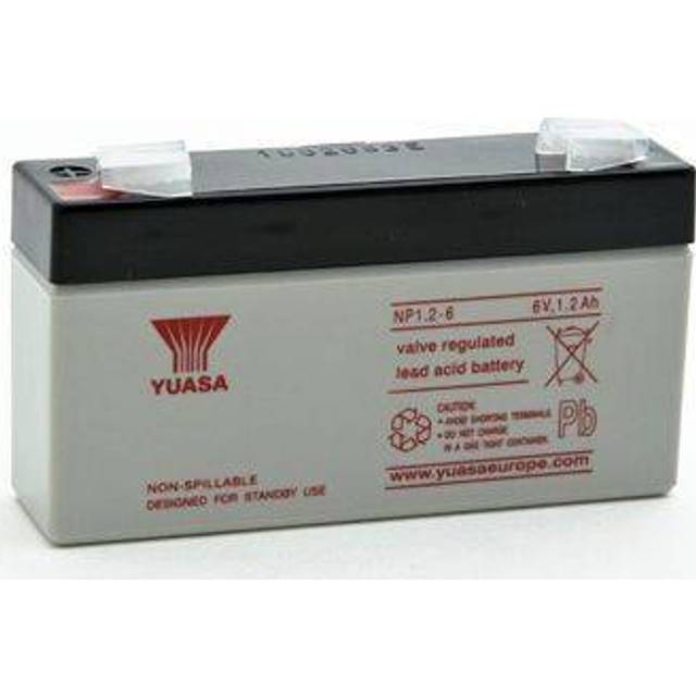 Yuasa NP1.2-6 Blybatteri 6 V 1.2 Ah Bly AGM (B x H x D) 97 x 55 x 25 mm Stickkontakt 4.8 mm Underhållsfri