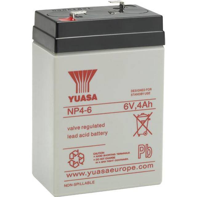 Yuasa NP4-6S VRLA Sealed Lead Acid Battery | 1 Pack