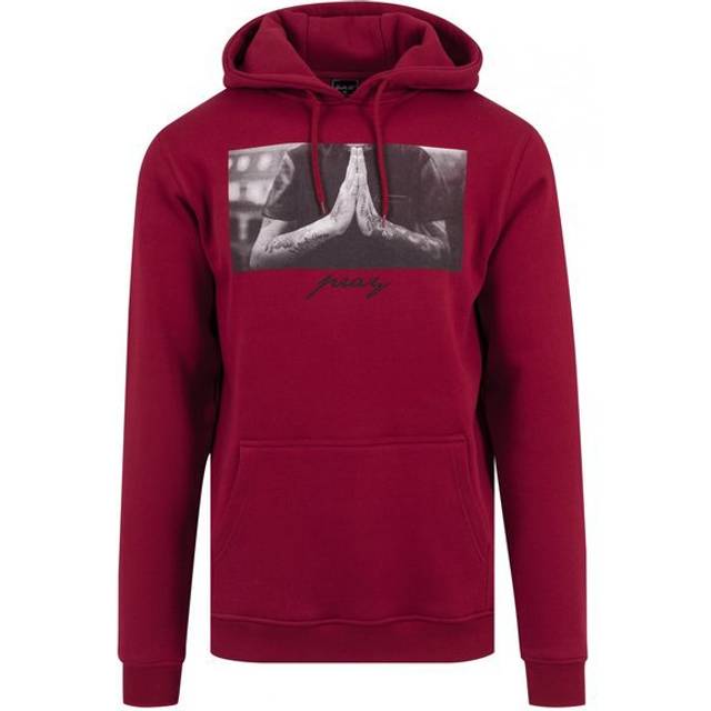 Hooded sweatshirt Mister Tee pray - Rouge - XS