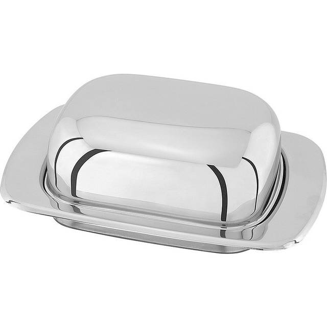 Judge Kitchen, Domed Butter Dish - Silver (5cm H X 18.5cm W X 12cm L)