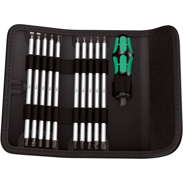 Wera 88/1 Utbytbara blad set 11 delar Spår, Stjärnspår Phillips, Stjärnspår Pozidriv, Inner-TORX, Inner-sexkantig Verkstad