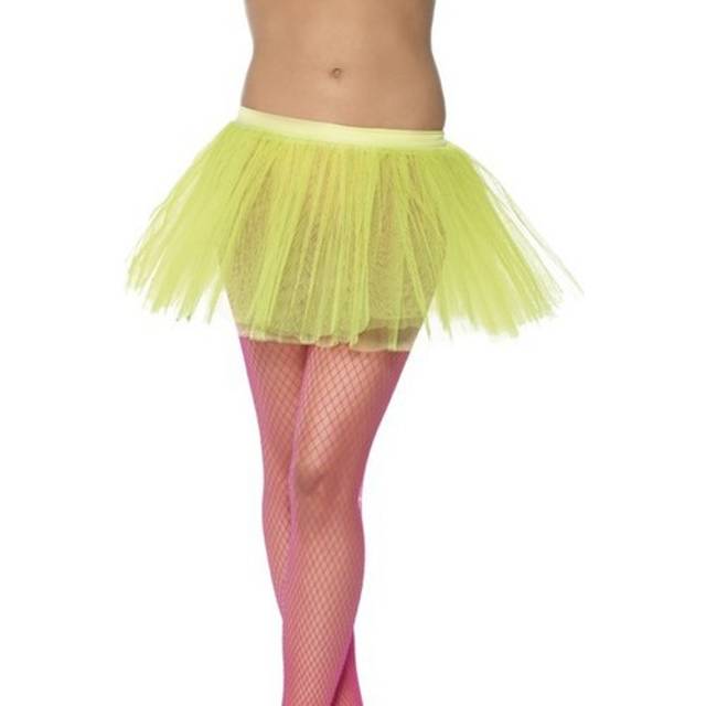 30cm Neon Yellow Tutu Underskirt -  tutu fancy dress underskirt yellow neon accessory ladies adult smiffys costume uv party 80s