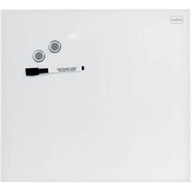 Wall Mounted Magnetic Glass Board - Black (30cm H x 30cm L)