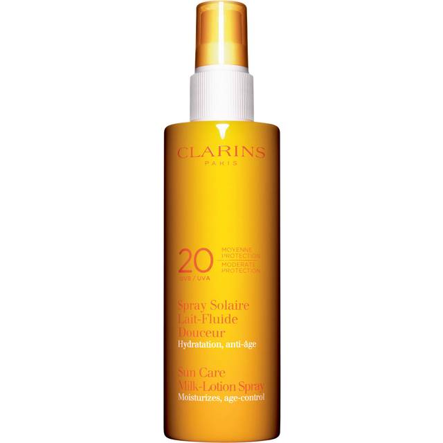 Clarins Sun Lotion Spray Milk Spf 20 Protection Sun Care Age Control Milky Lotion 150ml