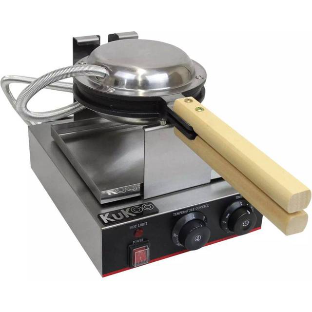 KUKoo 24322 Single Waffle Maker - Stainless Steel, Silver