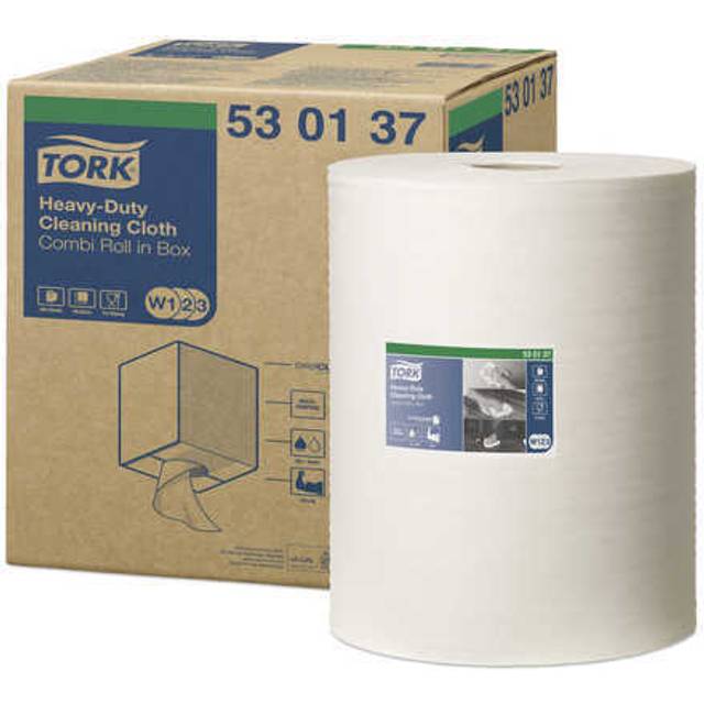 Tork 530137 Heavy Duty Cleaning Cloth White, 1 Roll