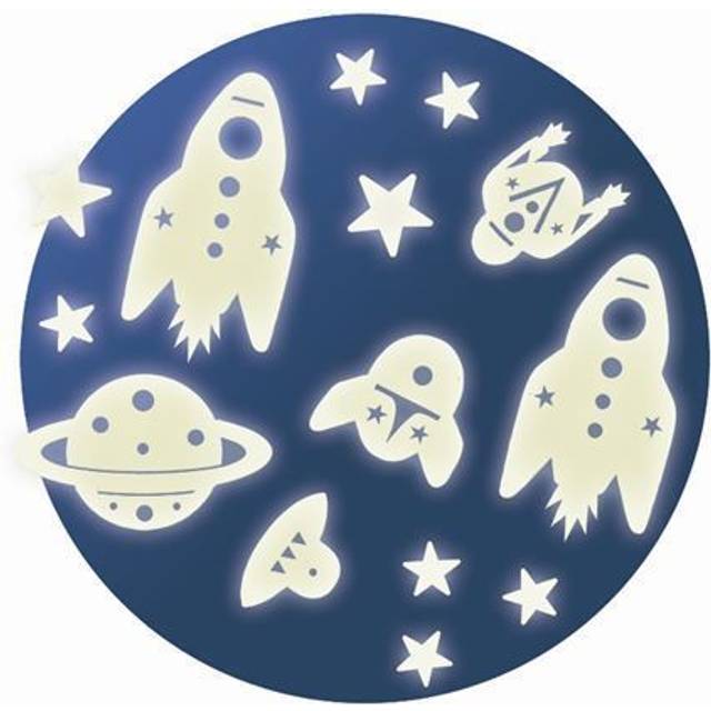 Space Mission Glow-in-the-Dark Stickers - DJECO transparent