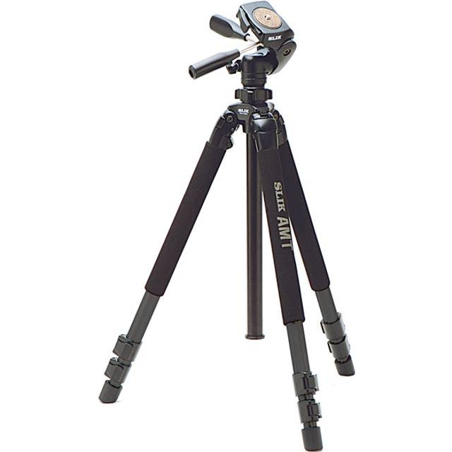 Slik Pro 700DX Professional Camera Tripod with 3-Way Pan/Tilt Head Titanium Legs