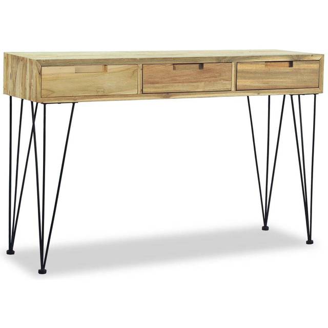 vidaXL Console Table 120x35x76 cm Solid Teak - Brown