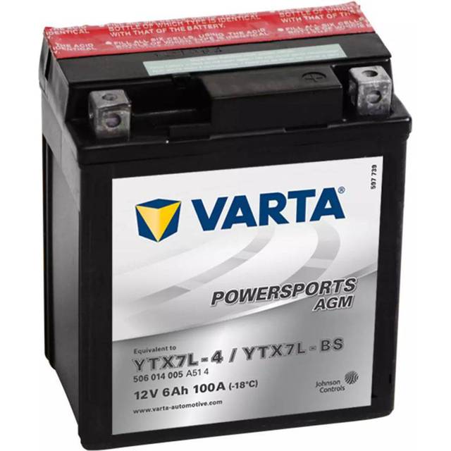 Varta 506 014 005 - 12V 6Ah (Motorcykelbatteri)