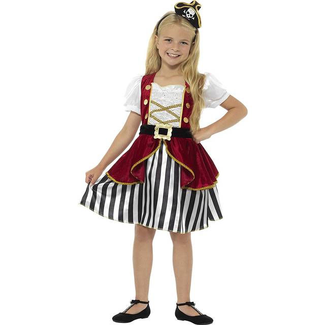 Deluxe Pirate Girls Fancy Dress Caribbean Buccaneer Kids Children Costume Outfit -  pirate costume dress deluxe fancy girls buccaneer caribbean