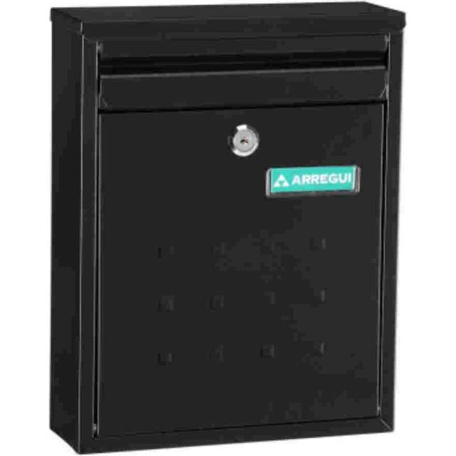 Dime V1322 Galvanised Steel Letter Box, Size M (DIN A4 Post), Groupable Wall-Mounted Post Box for Outdoor Use, Weather-Resistant, Narrow, with Name