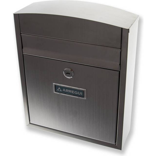 Compact E5734 Steel Mailbox, Size S (DIN A5 Mail) - 28.5 x 24 x 9.5 cm, Single Exterior Mailbox, Wall Letterbox,