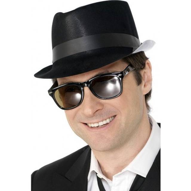 Flocked fedora hat