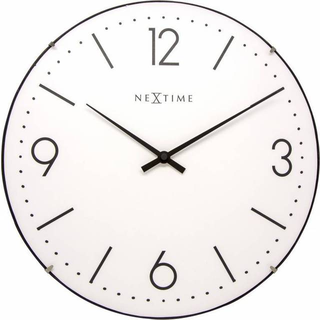 Nextime - Basic Dome Väggklocka - Vit