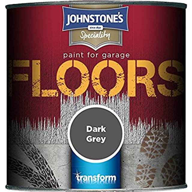 Johnstone's Garage Floor Paint Semi Gloss 250ml Dark Grey - dark grey