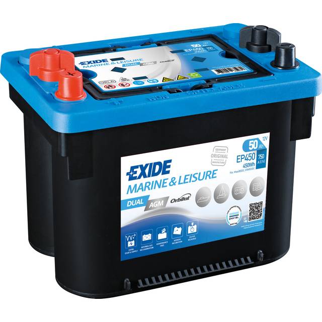 Exide Dual AGM - Superior Battery - EP450, Black