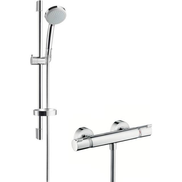 Hansgrohe Ecostat Comfort 650mm Chrome Combi Set &amp; Hand Shower