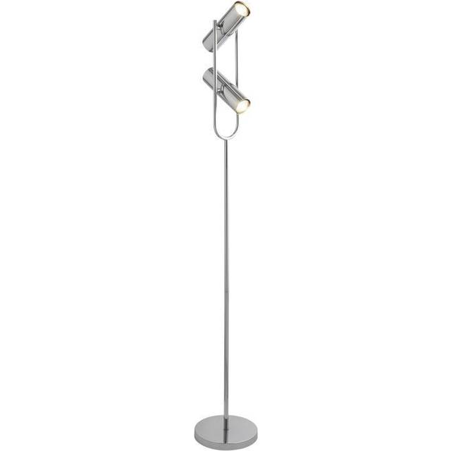 Searchlight 2792BK Telescope 2 Light Cylinder Shade Floor Lamp Matt Bl