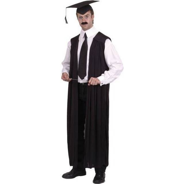 Black Men's Teachers Gown -  gown costume fancy dress teachers black smiffys school headmaster outfit one size