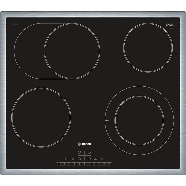 Bosch PKN645FP1E Built-in with Frame Black Glass Electric Kitchen Hob