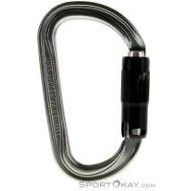 Petzl M34A SL Am'D asymmetrisk aluminiumkarbinhake, storlek: Skruvlås, grå