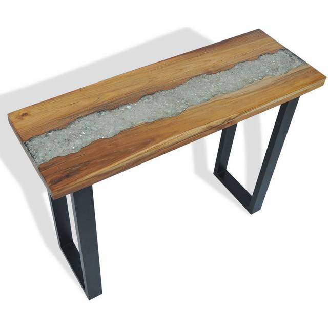Konsolbord i teak 100x35x75 cm