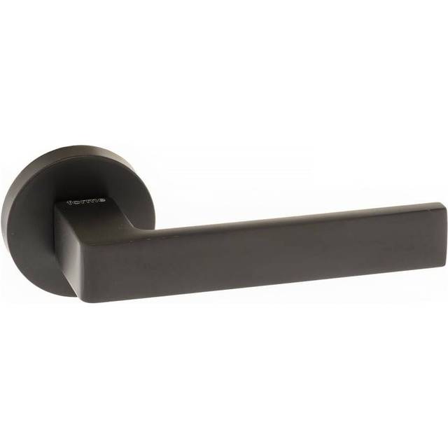 Atlantic UK Forme Asti Designer Round Lever Door Handle - Matt Black (156215)