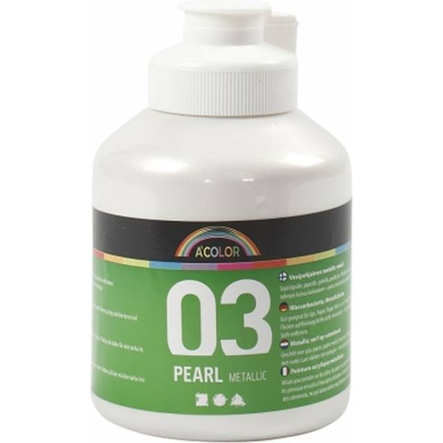 Akrylfärg Kids Acrylic - Metallic Vit - 500 ml