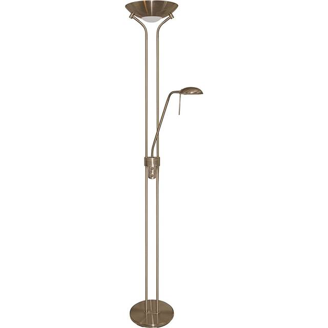 Searchlight 4329AB Mother &amp; Child - Antique Brass Floor Lamp Doubl