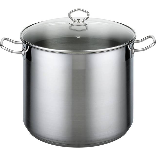 GSW Stahlwaren GmbH Jumbo Matlagningsgryta, silver/klar, 28 x 25 cm, 15 liter