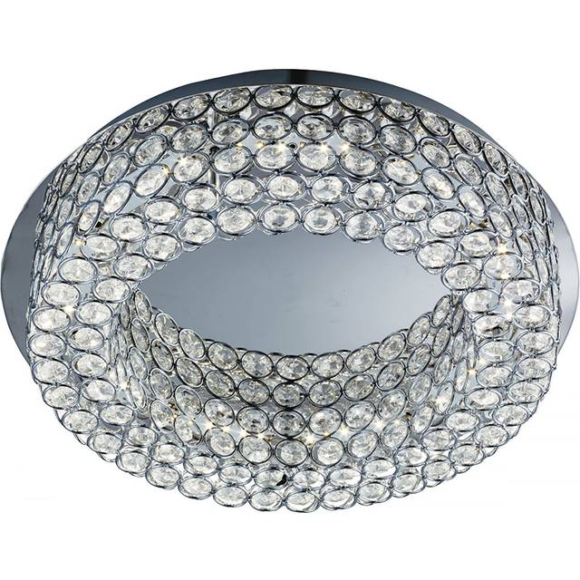 Searchlight 1692CC Vesta Led Ceiling Flush Chrome Clear Crystal Centre