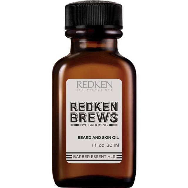 Redken brews, for men, beard oil, skin moisturizer, natural oils, 30ml