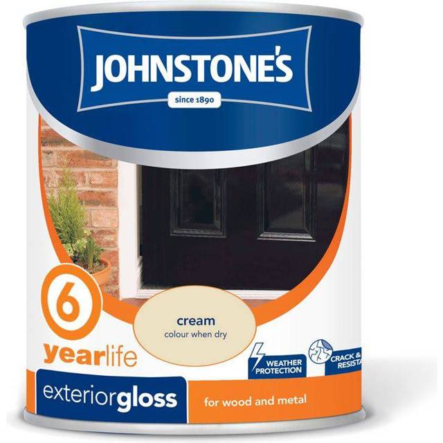 Johnstones Exterior Wood & Metal Hardwearing Gloss Paint 750ml Cream