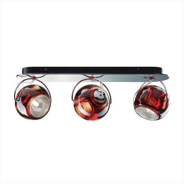 Fabbian Beluga Wall & Ceiling Light Triple Clear