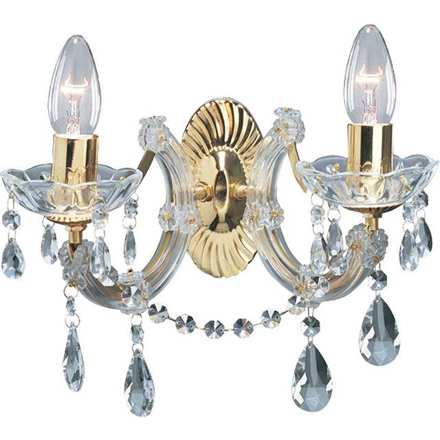 Searchlight 399-2 Marie Therese - 2 Light Wall Bracket Chrome Clear Cr
