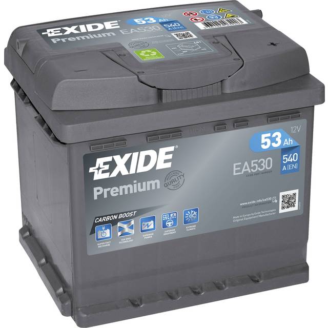 Exide EA530 Premium Carbon Boost Autobatterie 12V 53Ah 540A