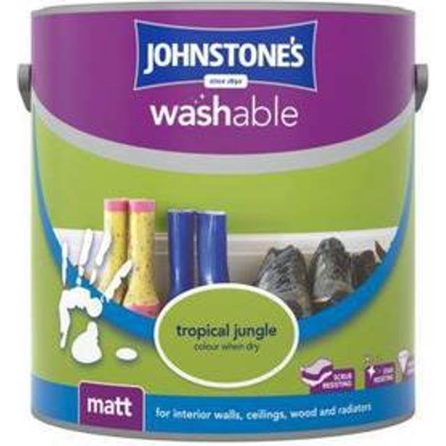Johnstone's Washable Natural Sage Matt Emulsion Paint 2.5L - JOHNSTONES - Green