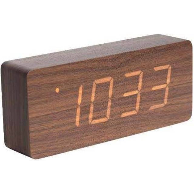 Wood veneer alarm clock Karlsson Tube LED - Marron - 21cmx9cmx4,5 cm