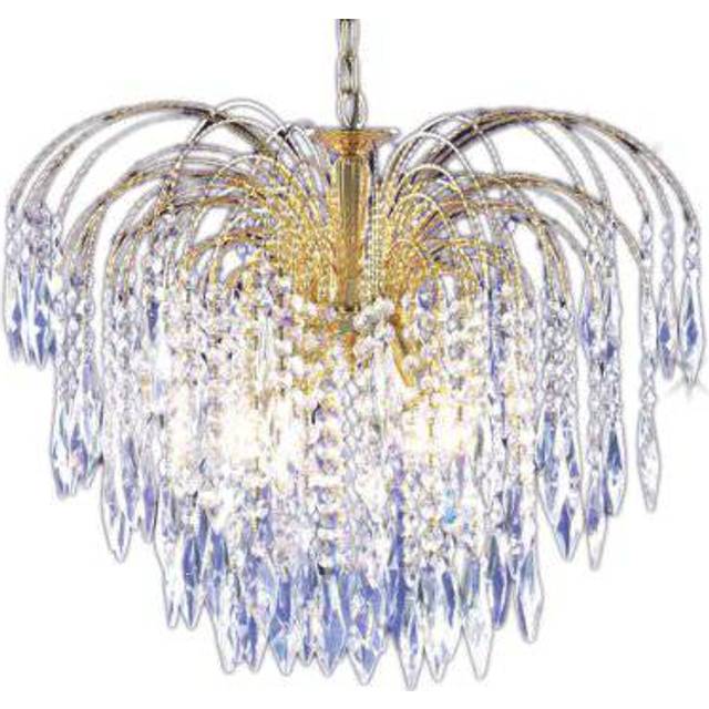 Searchlight Waterfall Large Chandelier - Gold