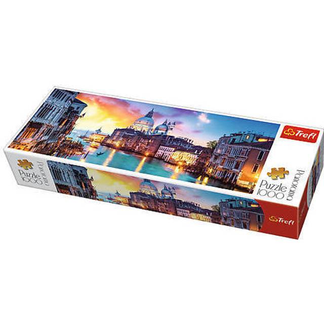 1000 Piece Canal Grande Wenecja Panorama Puzzle - Multicolour - White