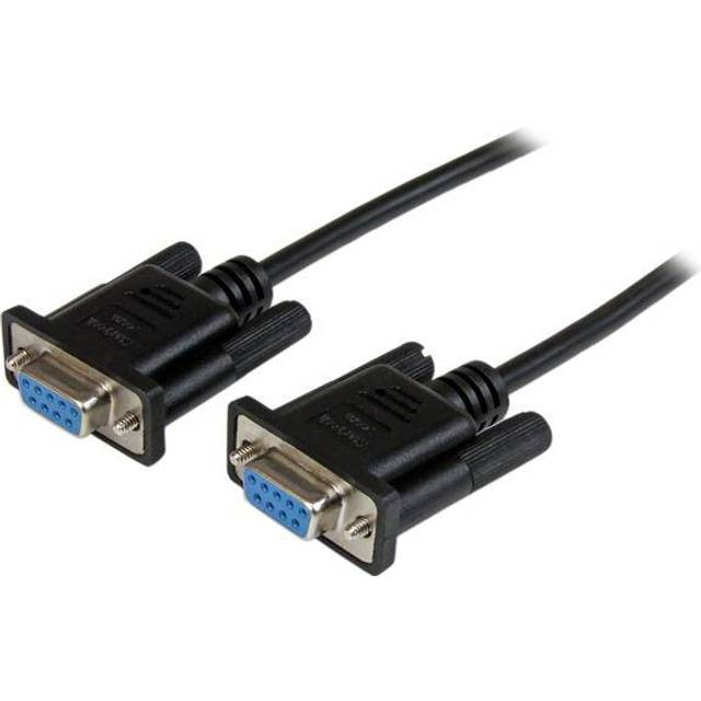 StarTech SCNM9FF2MBK 2m Black DB9 Serial RS232 Null Modem Cable F/F