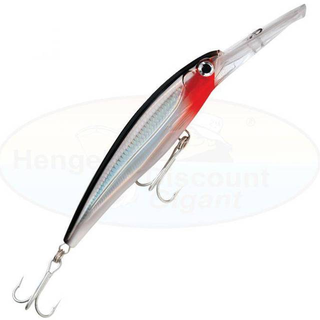 Rapala – X-Rap Magnum fiskedrag – fisketillbehör med stor dykskopa – saltvattenspinndrag – löpdjup 6 m – fiskbete 14 cm, 46 g – Tillverkad i Estland – Glass Ghost UV