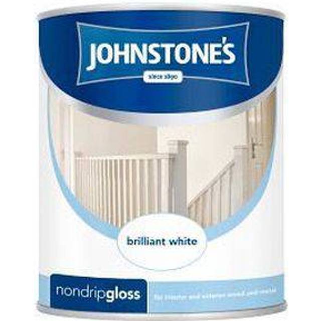 Johnstone's - Interior Hardwearing Non Drip Gloss Brilliant White 750ml - Brilliant White