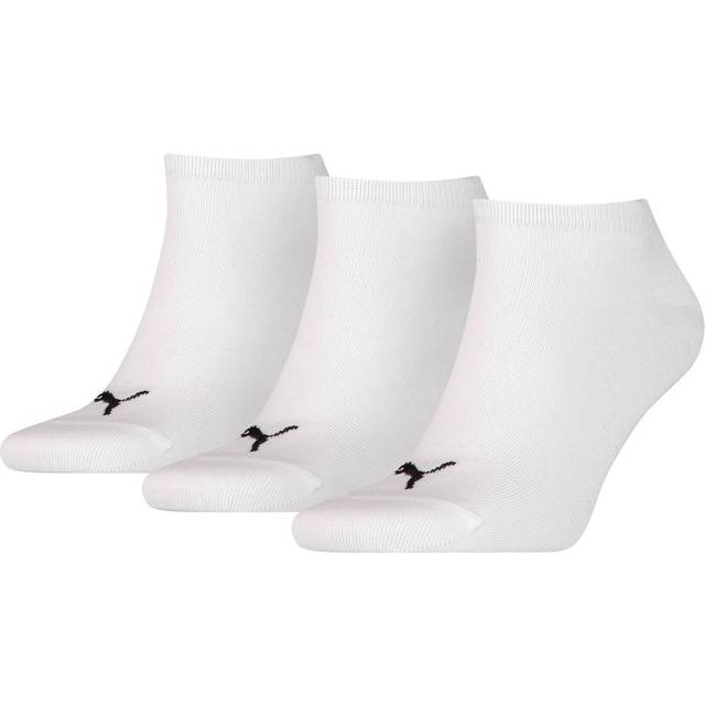PUMA Unisex Plain Sneaker Trainer Socks 3 Pack, White, size 6-8 (6-8)