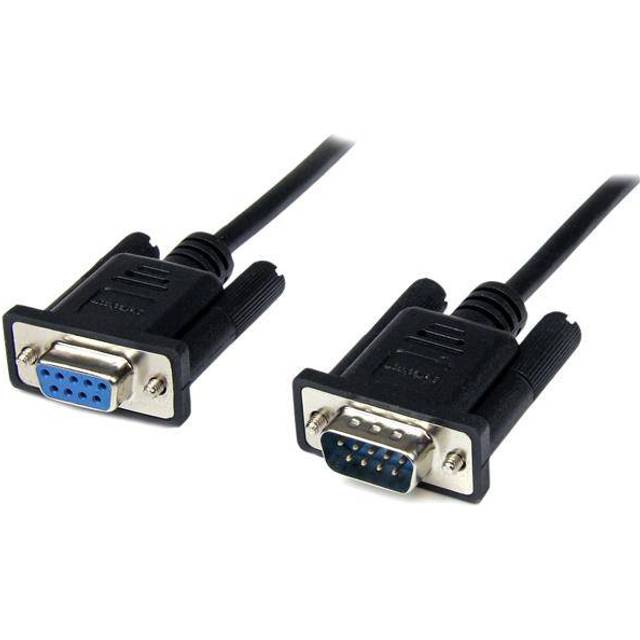 StarTech SCNM9FM1MBK 1m Black DB9 Serial RS232 Null Modem Cable F/M