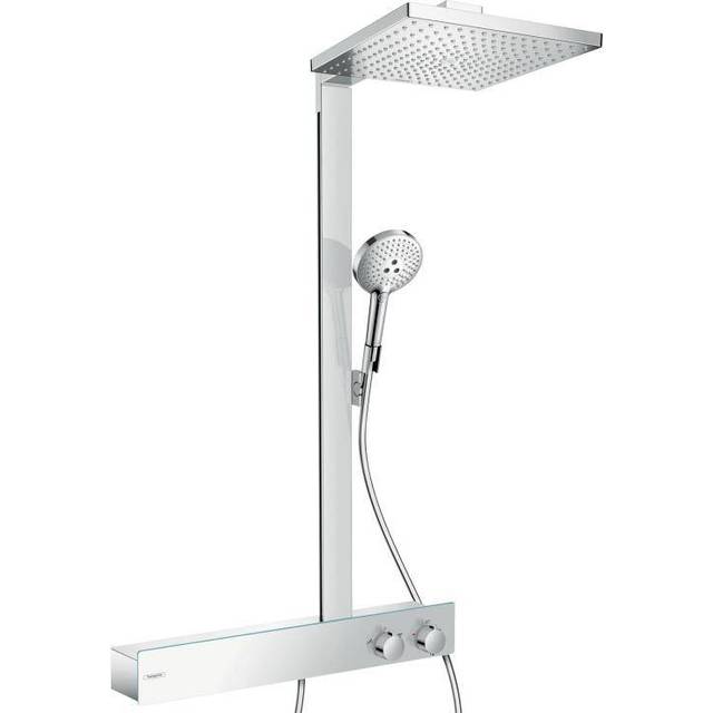 Hansgrohe Raindance E Chrome Showerpipe 300 1jet with ShowerTablet 600