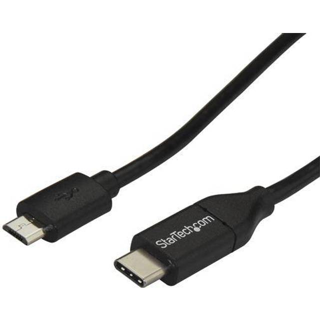 StarTech.com 2 m USB-C mikro-B-kabel, USB 2.0, USB-C till mikro-USB-laddningskabel, USB 2.0 typ C till mikro-B-kabel, Thunderbolt 3 kompatibel